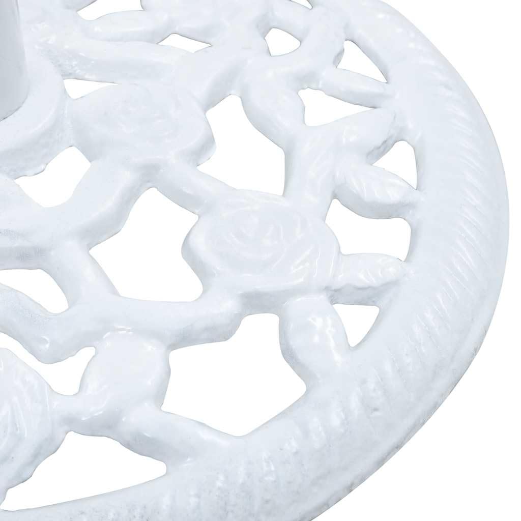 Supporto per ombrellone bianco, 12 kg, in ghisa, per asta da 35, 38, 48 mm, adattatore e fissaggio per balcone, terrazza, giardino, stabile in caso di vento