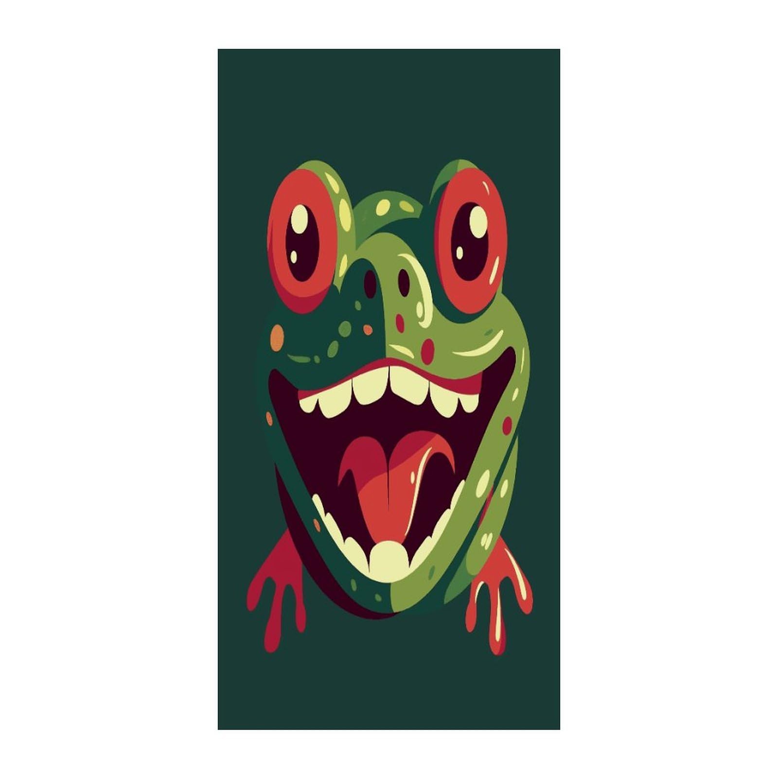 Fekiloot Style Frog With Mouth Open Door Curtain Room Divider Curtains