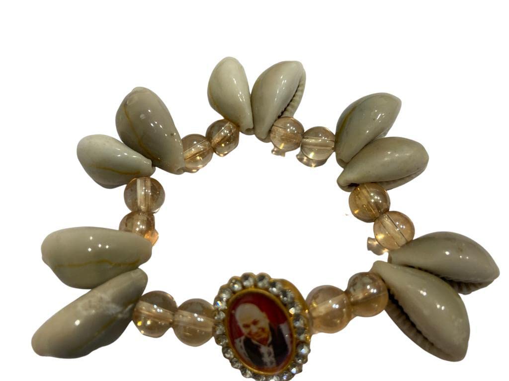 Jai Guruji | Guruji Bracelet Swaroop |Blessing Of Guruji | Guru Ji Swaroop Bracelet For Unisex Adult (White Natural Stone) (B09TNB713C) Amazon Price History, Amazon Price Tracker