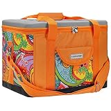 anndora Kühltasche XL Paisley orange 40 Liter - Isoliertasche Picknicktasche