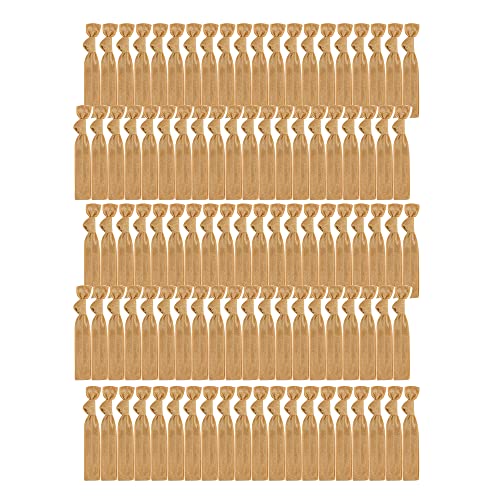Meedee 100 Pack Gold Elastic Hair Ties For Women No Crease Soft Elastic Ribbon Hair Ties Knotted Hair Ties No Damage Pony Tails Hair Ties Ouchless Hair Ties Yoga Hair Ties Elastic Bracelets #TOP23