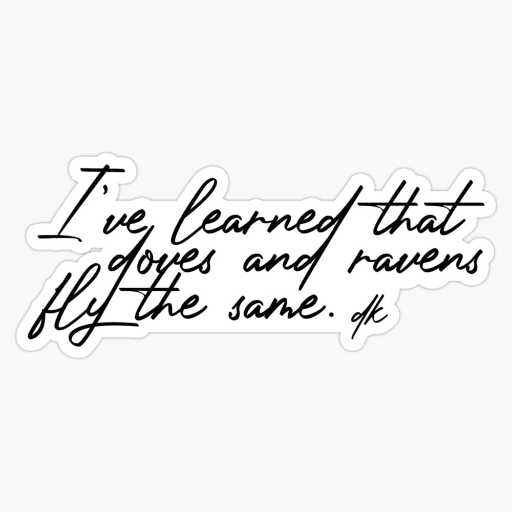 Magnet Dermot Kennedy: I've Learned That Doves and Ravens Fly The Same. Magnet Vinyl Magnetic Sticker 20 mil - Size 5"
