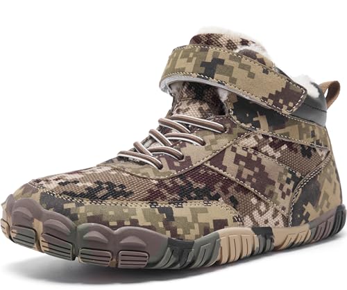Boys Winter Boots Camouflage Snow Warm Faux Fur Lined Water-Resistant Shoes (Little Kid/Big Kid)