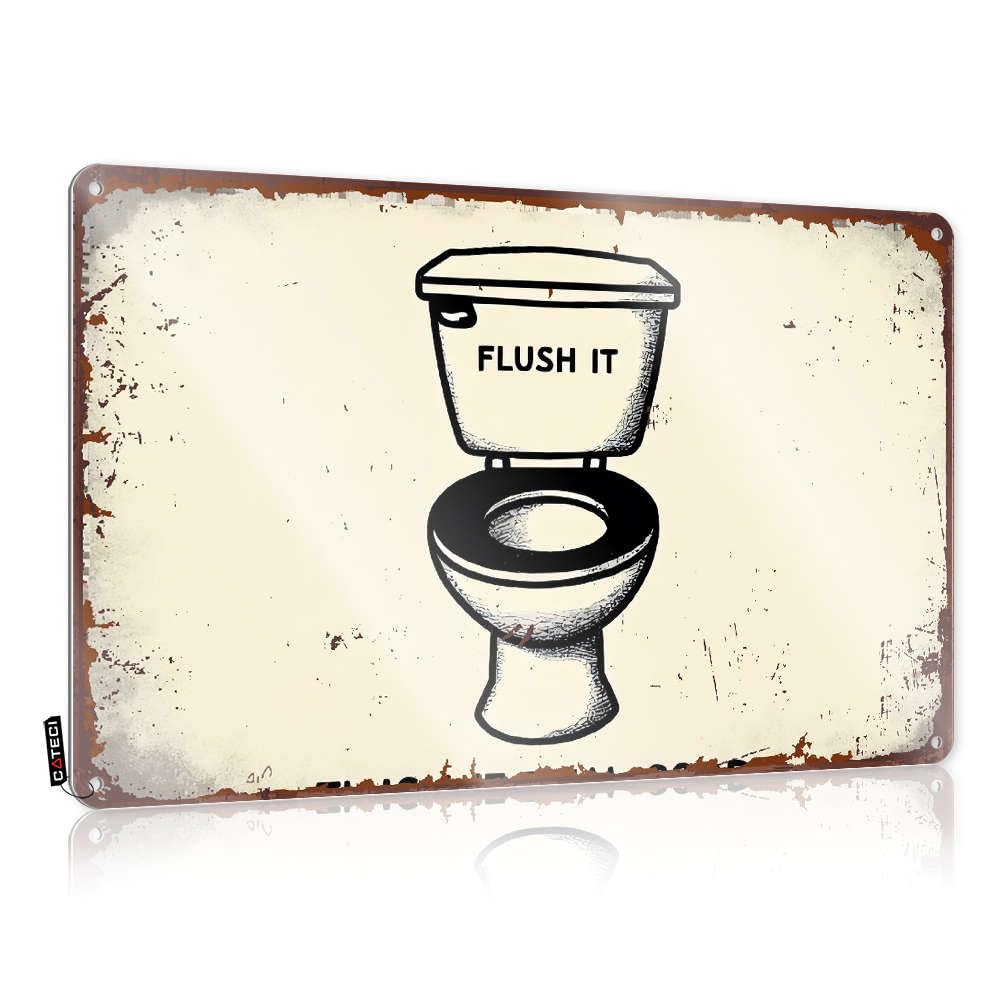 Sujd Colour Clock Gift For Lawyer Decoration | Flush It: Proper Toilet Hygiene Cool Decorative Wall Art Ready To Hang For Campsite(30X40cm)