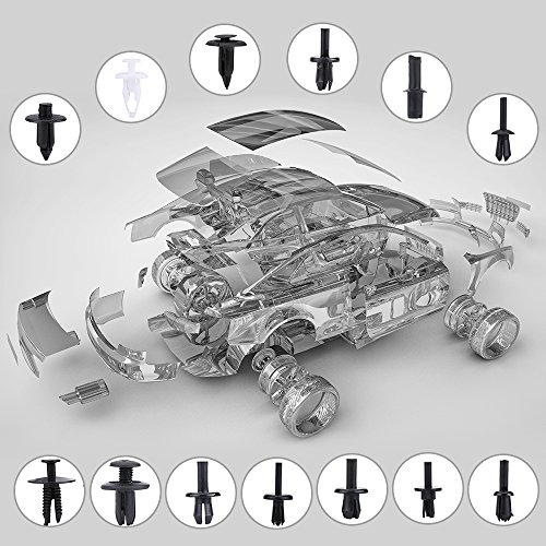 Yorten 350Pcs Assorted Body Car Body Plástico Push Retainer Pin Rebite Prendedores Trim Molding Clip