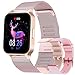 Smartwatch Damen, 1.69 Zoll Smartwatch mit Pulsmesser Schlafmonitor SpO2, IP68 Wasserdicht Fitness Armbanduhr, Schrittzähler Uhr Damen, Sportuhr Stoppuhr Aktivitätstracker Android iOS Roségold