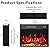 PRETZI 23 inch Electric Fireplace Insert Heater, Recessed Mounted Fireplace with Remote Control & Touch Screen, Adjustable LED Flame Effects, Small Electric Stove for TV Stand, 750/1500W