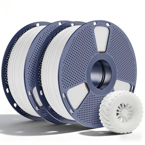 Image of SUNLU TPU 95A Flexible 3D Printing Filament 1.75mm, White+White 2-Pack | Soft TPU,Easy Printing,1kg Spool (2.2 lbs),Dimensional Accuracy + /- 0.03mm, Fit Most FDM Printer