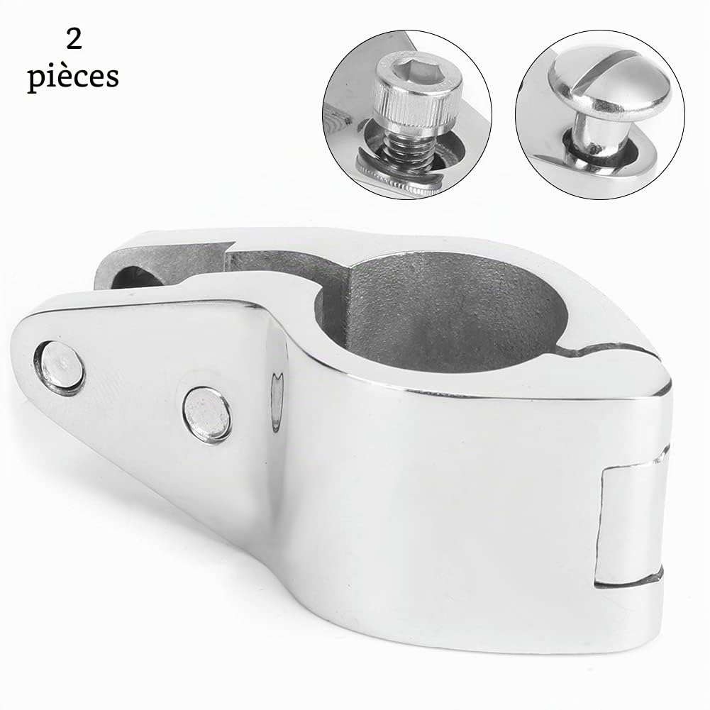 Lot de 2 Pinces Coulissantes Bimini à Mâchoire Supérieure en Acier Inoxydable - Raccords de Pont pour Bateaux, Yachts et Yachts Gonflables - Matériel Marin Résistant