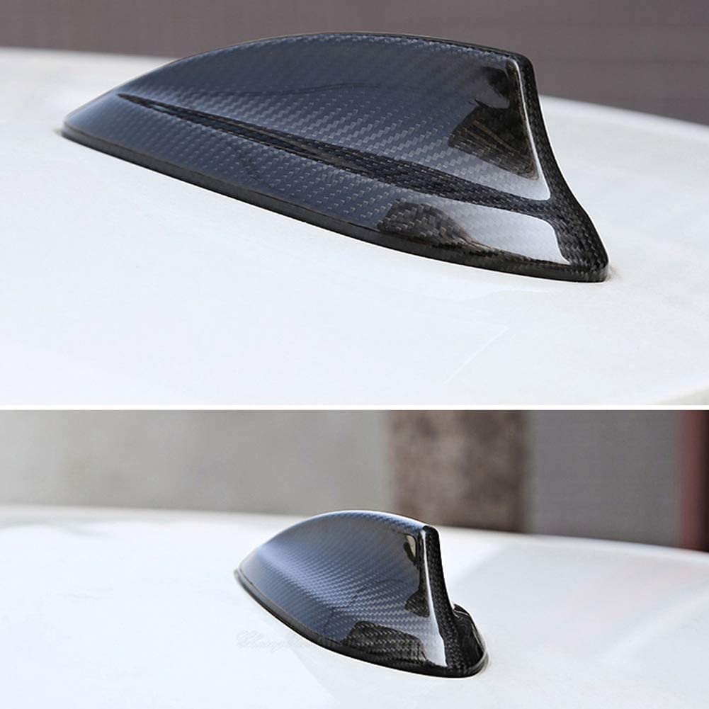 Lucario Carbon Fiber Shark Fin Antenna Cover for BMW F22 F87 M2 F30 F35 F80 M3 G20 F32 F36 F82 M4 G30 G38 F90 M5 G11 G12 Accessories (Black)