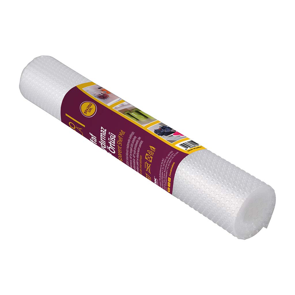 Jolie Max Clear Non-Slip Drawer Liner - 30x200cm, Easy-to-Cut, Waterproof Shelf Mat for Cupboards and Cabinets