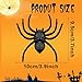 Plastic Spiders Halloween Decorations, Halloween Spider, Fake Spiders, 8PCS Black Large Spider Web Decoration, Realistic Fun Toys Prank Props Scare Practical Surprise Joke Party Decor, 3.9 x 3.7 Inch