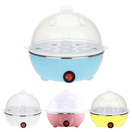SWADEC Egg Boiler Electric Automatic Off 7 Egg Poacher for Steaming, Cooking, Boiling and Frying, Multicolour