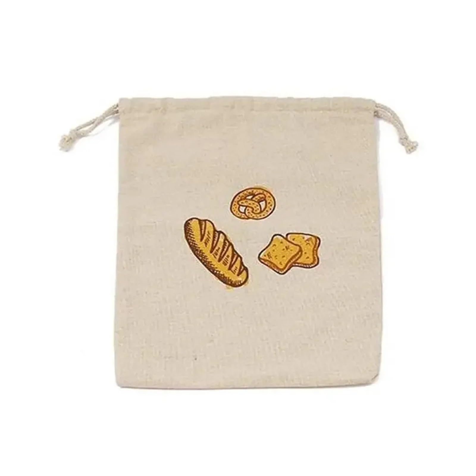 Bolsa grande de lino for pan, almacenamiento lavable, accesorios for alimentos