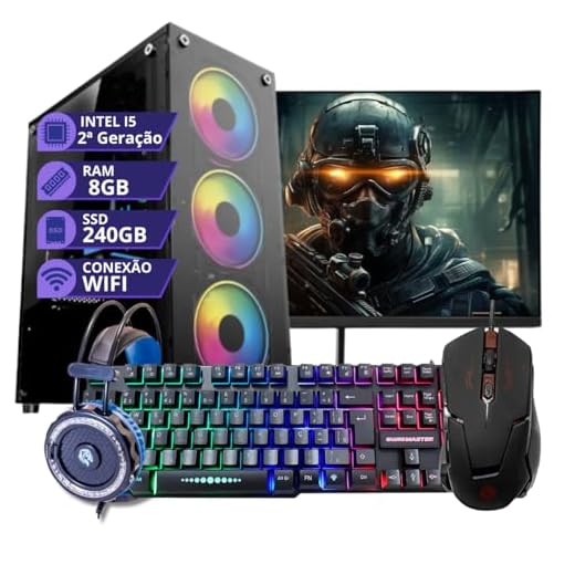 Pc Computador Gamer Completo Intel Core I5 Memoria 8gb Ssd 240gb Monitor 19 Windows 10