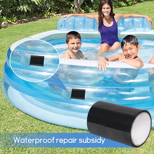 Giugio Pool Reparaturset Unterwasser, 10cm x150cm Pool Flickzeug Selbstklebend Set, Ideales Abdichtband für Pools & Outdoor, PVC Planen Reparaturband, Nasser Fläche und unter Wasser verwendbar (Weiß)