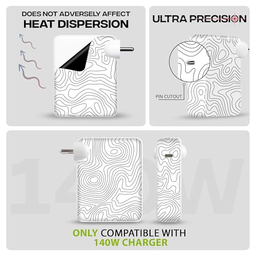 Image of Capes India Protective Adapter Skin Cover Compatible with MacBook Adapter 140W| Not a Case | Vinyl Skin Sticker (Tornado)