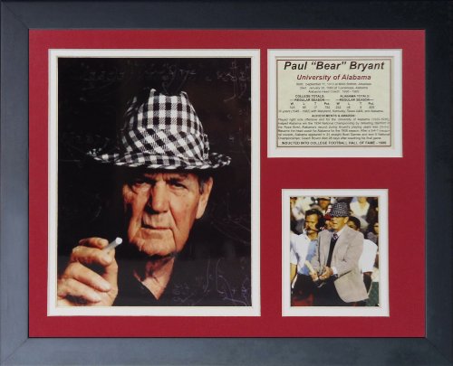 Cadre Photo Paul Ours Bryant Legends Never Die, collage mural décoratif vintage
