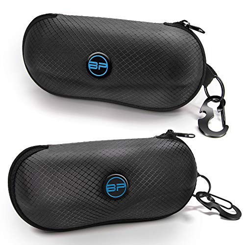 Image of BLUPOND Sunglasses Case Semi Hard EVA Shell with Metal Hanging Hook Belt Clip Sun Glasses Storage