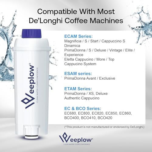Weeplow Water Filter for DeLonghi Coffee Machines 4 Pack Magnifica Dinamica - Image 5