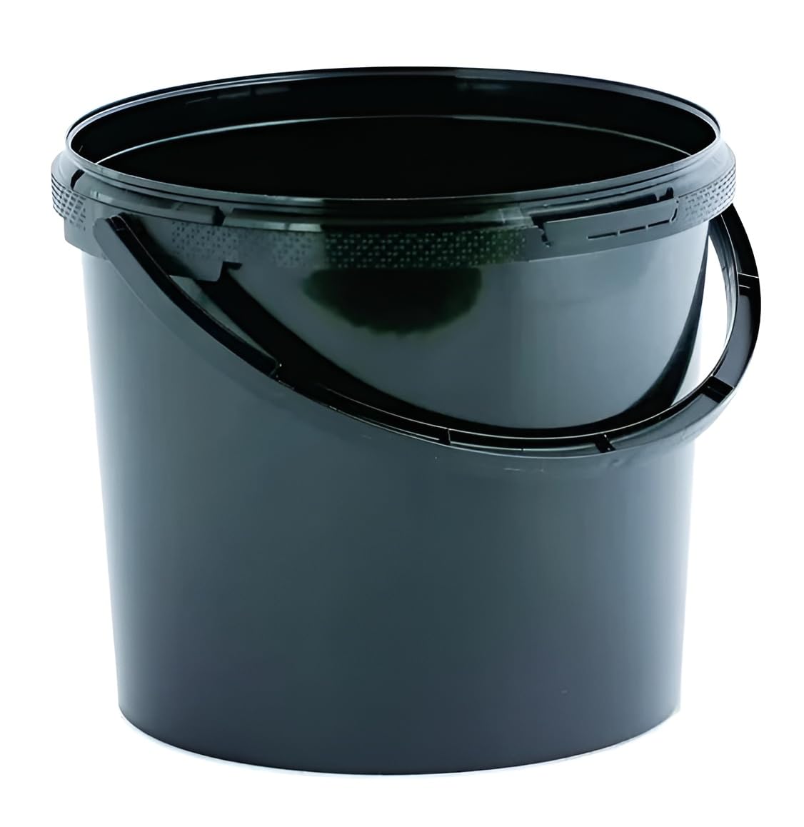 10 x 5L Plastic Bucket Pail + Handle & Lid - Heavy Duty ¦ Food Grade BPA Free ¦ Multi-use Fermentation Feed Dry Food Liquid Chemicals Hydroponics Storage Container BLACK