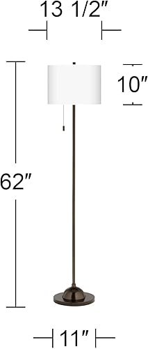 Miniatura 5 de Pantalla azul Oceanside de 62 pulgadas con lámpara de pie Club de bronce