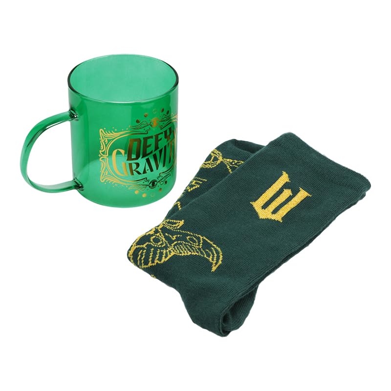 Wicked Movie Glass Mug & Socks Gift Set, Officially Licensed Disney Gift Fans