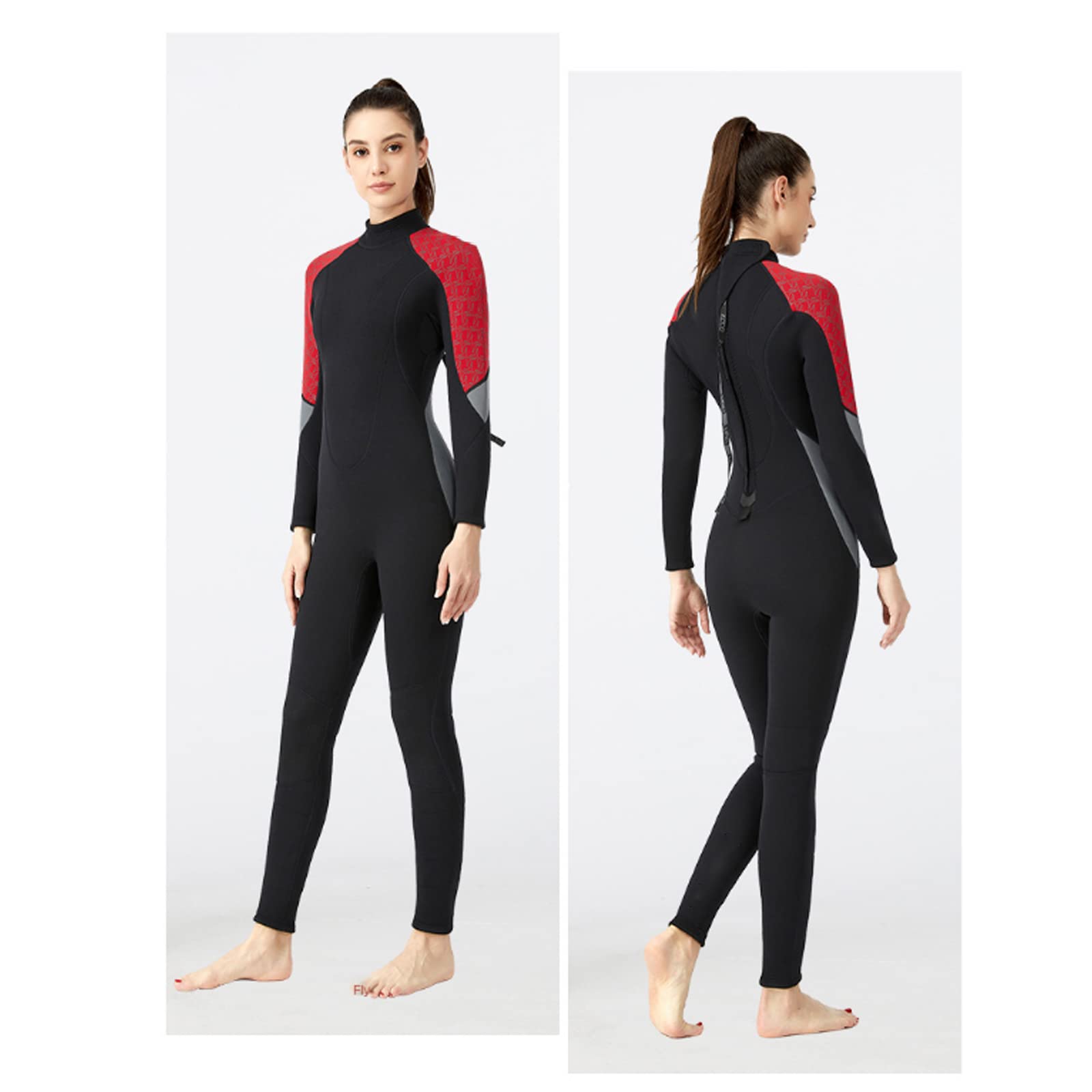Muta Intera da Donna Muta da Sub in Neoprene da 3 Mm Costume da Bagno A Maniche Lunghe con Zip sul Retro per Il Surf Nuoto Snorkeling Kayak Sport Acquatici