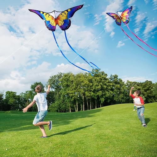 image for HONBO Butterfly Kites for Kids & Adults, Easy to Fly for Beginners, Ea