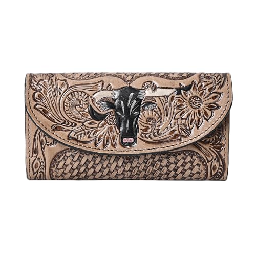 Handmade Feather Clutch – Boho Woven Wallet with Hand-Painted Wing Design, Black Flap Purse for Women, Festival & Casual Use (Chocolate Brown)