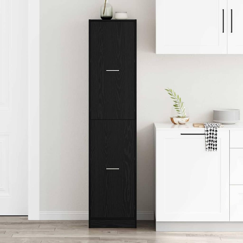 Armadietto per farmacie, effetto rovere, in legno, 40 x 41 x 174,5 cm, con cassetto, spazio e scomparti, per ufficio e soggiorno, design moderno