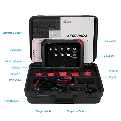 XTOOL X100 PAD2 OBDII Diagnostic Tool Four System Auto Key Programmer Free Update Car ABS/SRS/EPB/Oil Reset/SAS Not Support Truck