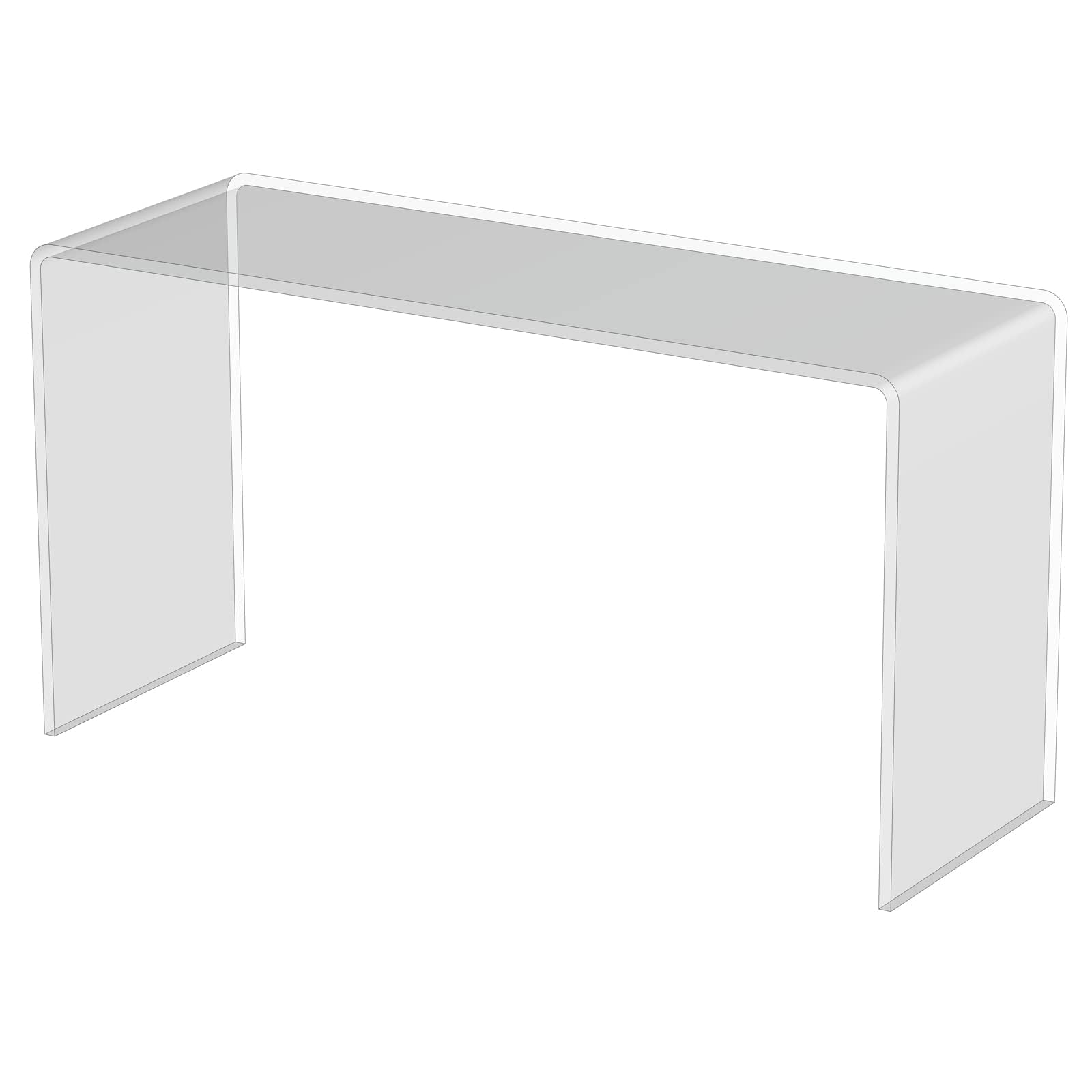 Acrylic Display Shelves - Clear Display Plastic Perspex Stands Risers Plinths (6mm-thick-40-10-15cm)