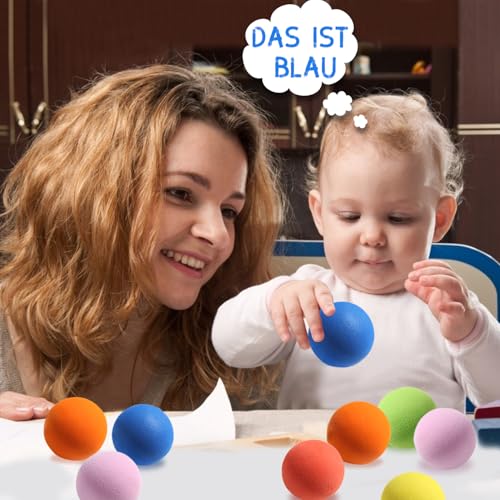 oazoxcx 12 Stück weiche Schaumstoffbälle - Softbälle für sicheren Indoor-Spielzeugspaß - Lebendige Bälle Einzigartige Geburtstagsgeschenke für Jungen und Mädchen