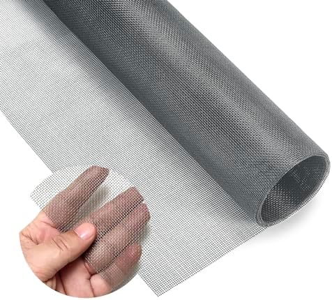 Pazaka Moustiquaire Fenêtre 120 X 250 Cm, En Fibre De Verre, Résistant Aux Déchirures Et Aux UV (1.2m, Noir