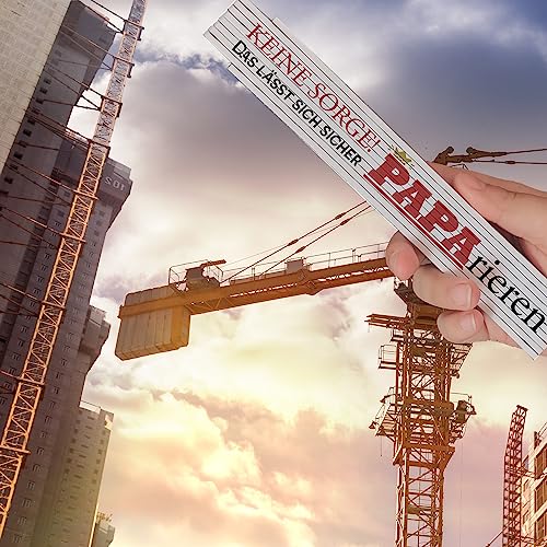 Keine Sorge das lässt sich sicher paparieren Meterstab aus Holz für den besten Papa Zollstock Geschenk für Männer Vater Vatertag