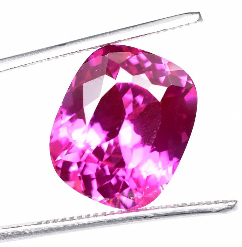 Saphir rose naturel coussin 16x13mm pour bague d'exception - 3