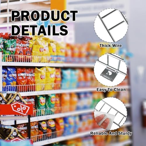 Clear Magnetic Shelf Divider for Gondola & Metal Shelves, 3