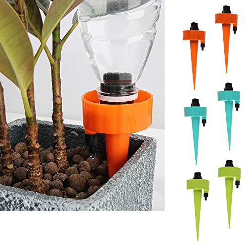 Self Watering Tools, Plant Waterer, Plant Watering System, Pot Plants Watering Devices, Plant Watering Lazy Way, Water The Flowers,Planted Machine,Garden Tools(6 pcs)