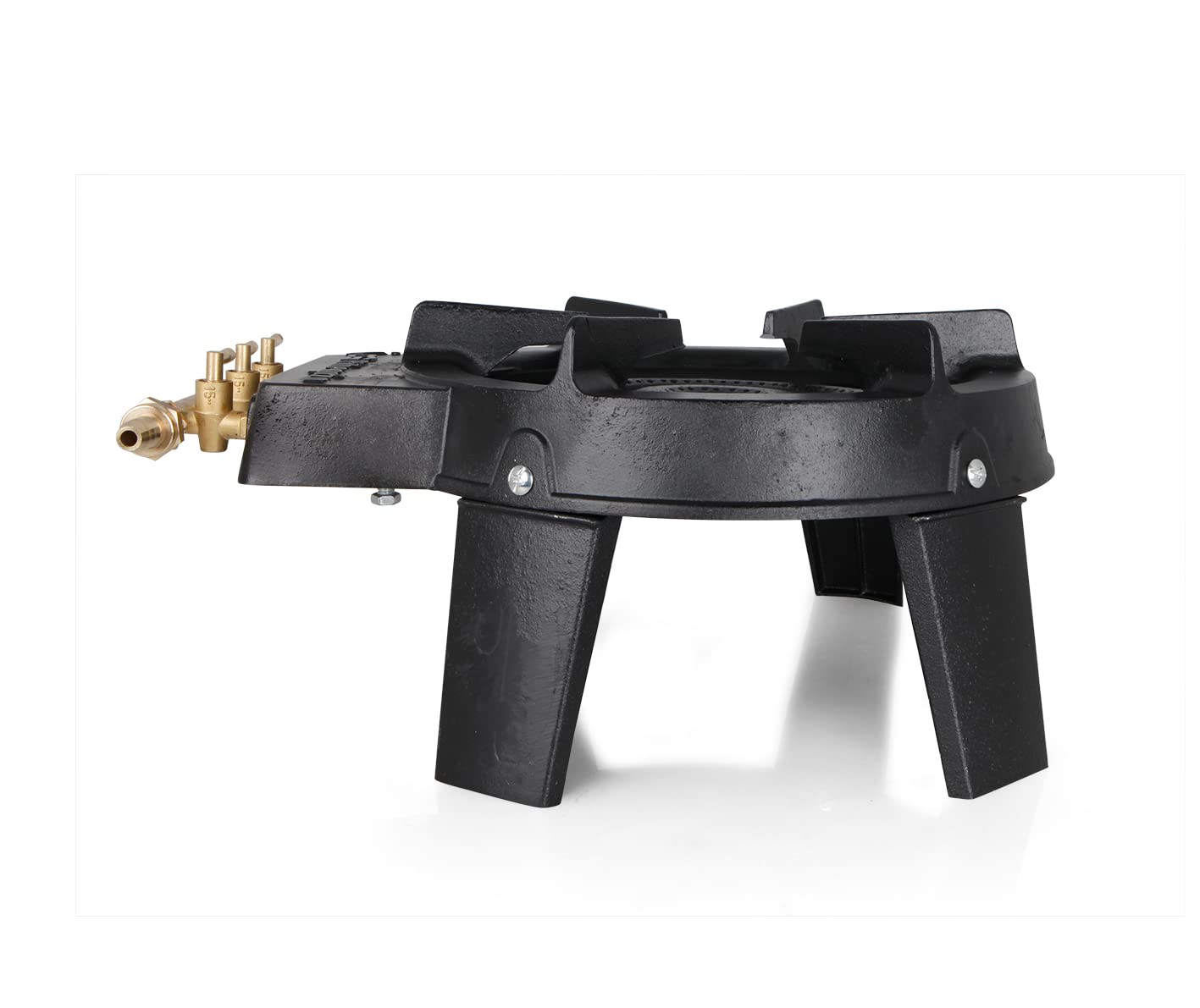 Orbegozo FO 6500 Hornillo gas de hierro fundido, Superficie resistente a altas temperaturas, Tres zonas independientes de encendido, 18 cm de diámetro, Cuádruple corona, Negro