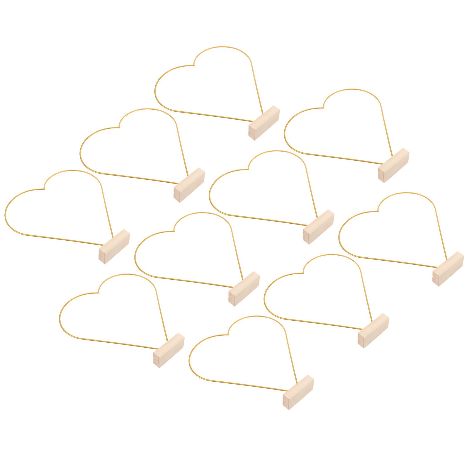 POPETPOP 10 Sets Metallringe mit Sockel aus Eisen und Holz für Hochzeit Tischdekoration Stabil und Einfach zu Benutzen Selbstgemacht Blumenreifenkranz für Festliche Hochzeitsfeiern