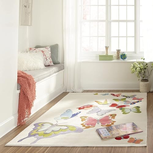 Image of Carpet Mahal Export Quality Handmade Tuffted Pure Woollen Carpet for Living Room Bedroom Size 6 x 6 feet Square (180X180 Cm) Color-Multi