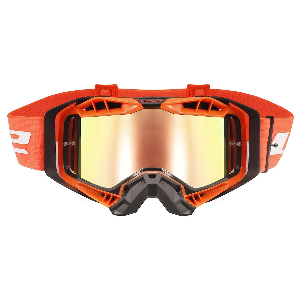 LS2 Occhiali Aura Occhiali per casco da motocross con Pinlock. AURA PRO OCCHIALE NERO CON VISIERA IRIDIUM Unisex - Adulto