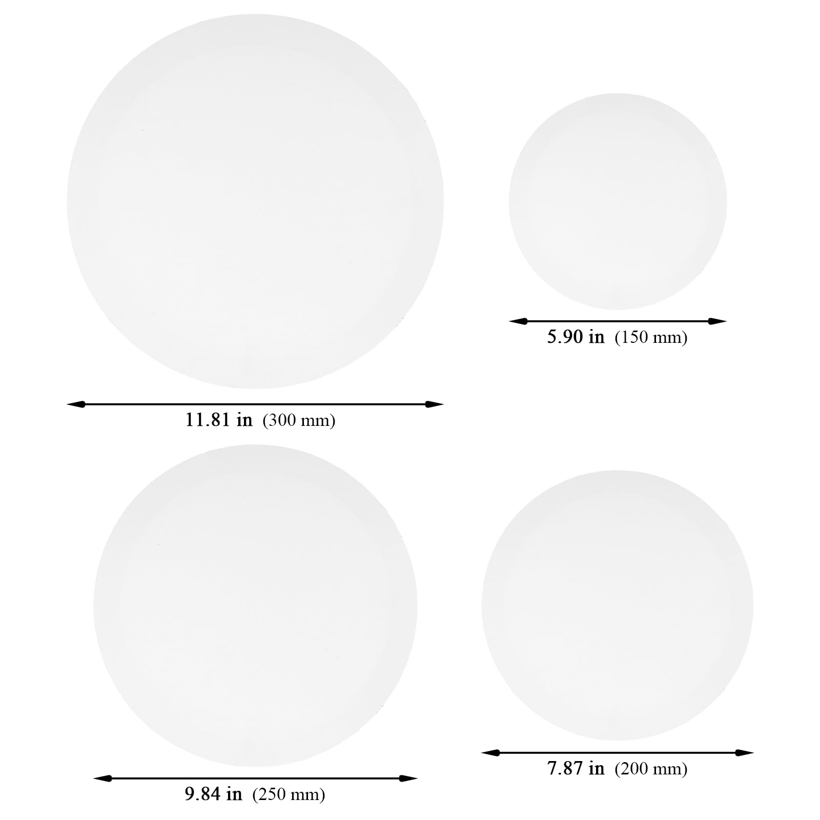 MUKSEUT Leinwand zum Malen, 16 Stück, gespannter Leinwandrahmen, rund, Baumwollleinwände, verschiedene Größen, leere Leinwände für Künstler Anfänger, Öl- und Acrylmalerei