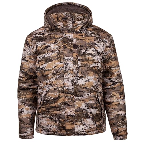 Huntworth Fairbanks Men's Heavy Weight Waterproof Parka Jacket, Disruption Camo, Medium3