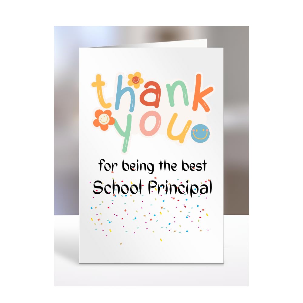 Thank you card for School Principal, men, women, him, her, colleague, boss, manager, supervisor, friend, gifts, presents for christmas, A5-212b_295 โ image 1