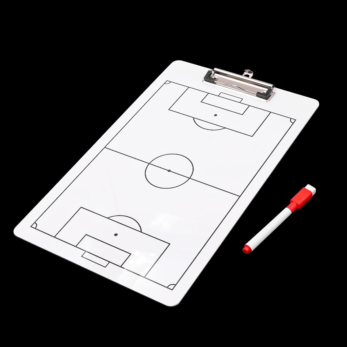 POFET Tablero de tácticas de fútbol Tablero de Entrenamiento táctico de Comando de presentación borrable con rotuladores para Entrenador de fútbol y árbitro