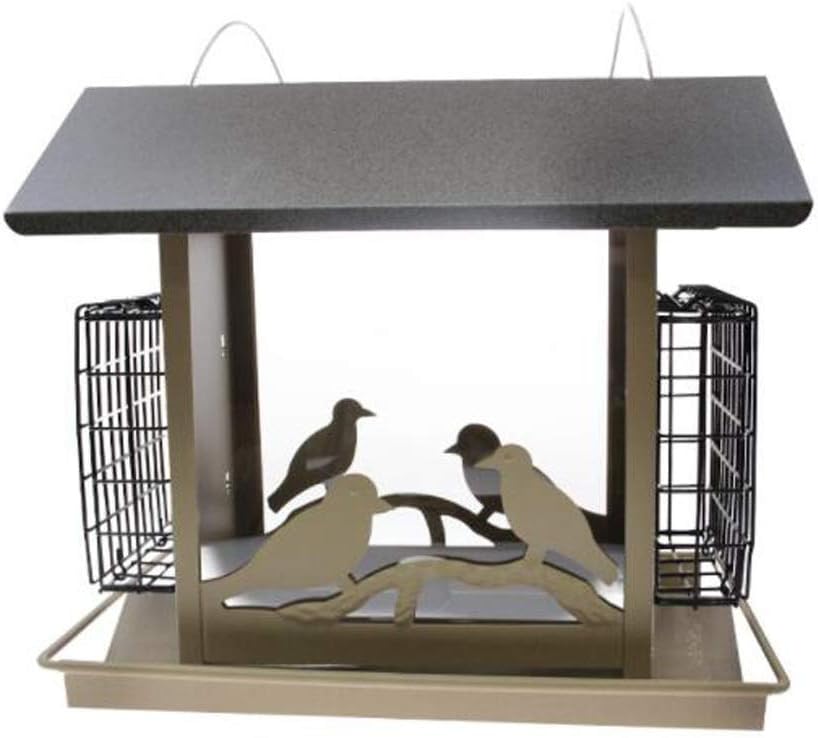 Xuping shop Wooden Multi Bird Feeder Buffet，Wild Bird Feeder, Anti Squirrel Bird Feeder, Hang In The Garden
