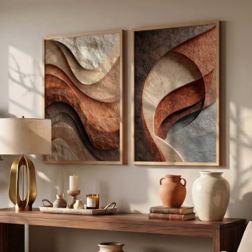 Image of kotart Painting Modern Wall Art Paintings With Frame Home Decoration For Living Room Bed Room Hotel Wall Decor Digital Reprint Set of 2 | Design 935 (20x30 Inch)