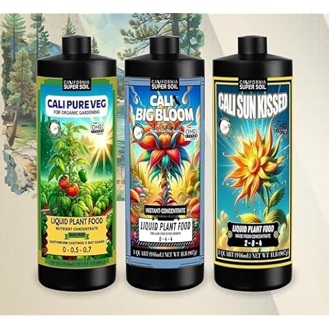 The Bud Grower | California Super Soil Premium Liquid Trio Pack | Cali Sun Kissed, Cali Big Bloom, & Cali Pure Veg Liquid Plant Food | All-in-One Grow Tent Kit's & Supplies Cover